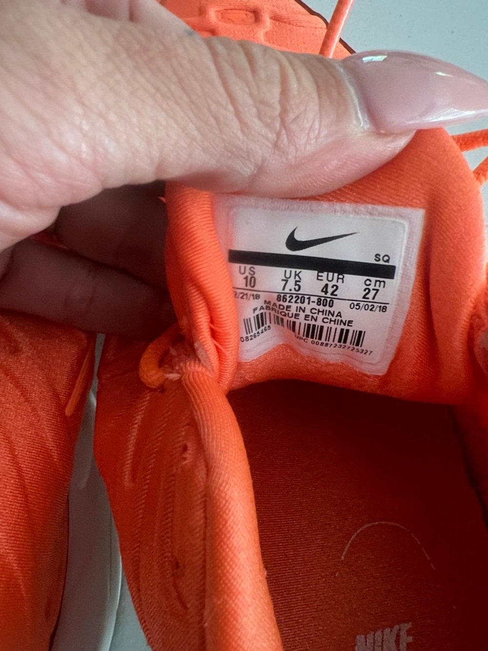 Nike Orange Air Max Plus TN 'Just Do It' Sneakers - Picture 3 of 3